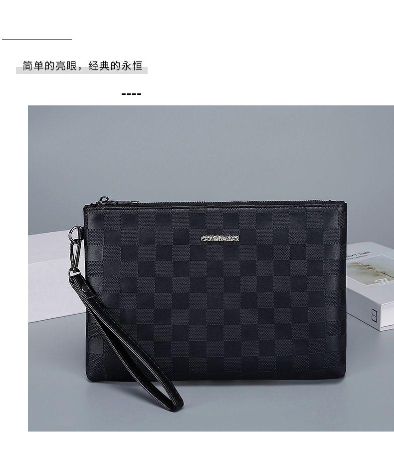 Product Introduction of New Men's Clutch Bag High-end Business Gift Handbag Large Capacity Phone Bag Fashion Clip Bag Soft Leather Envelope Bag 4