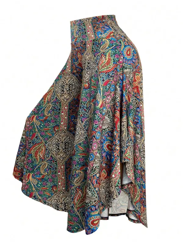 【Plus Size】 Floral Print Pants, Boho Casual Comfy Trousers for Daily Wear, Women's Bottoms for All Seasons, Clothing, Womenswear, Vibrant Pants Women 3