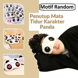 Penutup Mata Tidur Karakter Panda / Sleeping Eye Panda Lucu / Eye Cover Cute Panda