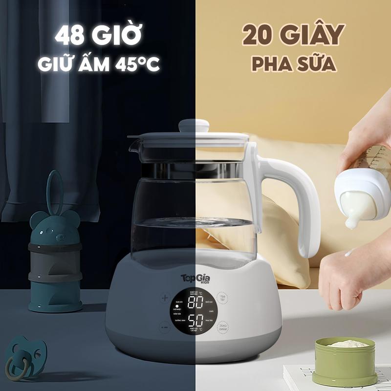 Product Introduction of ( MUA 1 TẶNG 1) Máy đun nước pha sữa M3-01 TOPGIAKIDS tự động điều chỉnh giữ nhiệt thông minh thay thế Ấm Siêu Tốc - Bảo hành 3 năm ( tặng kèm lồng hâm) Ấm Đun Đun Siêu Tốc 3