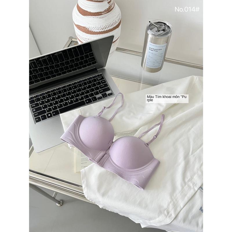 Áo Ngực Nâng Ngực, Móc Cài Trước, Không Dây, Chống Trượt, Dày Dặn, Thích Hợp Cho Vú Nhỏ Và Mở Rộng, Vô Hình, Không Đường May, Lưng Đẹp, Đồ Lót Cho Nữ 3