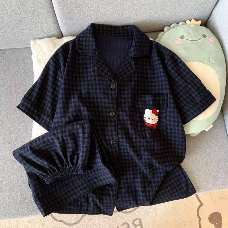 Product Introduction of Bộ Pijama Ngắn Tay Chất Cotton Sữa Mềm Mịn Hàng Quảng Châu - Quần Ngủ, Pijama, Nữ, Women 6
