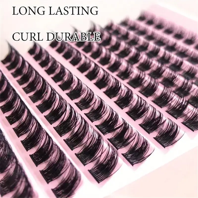 Individual False Eyelashes, 1 Box Natural Curling Eye Makeup Lashes, Full Volume Eyelash for Lashes Extensions, Volumized False Eyelashes for Women and Girls Eye Makeup Enhancement 6