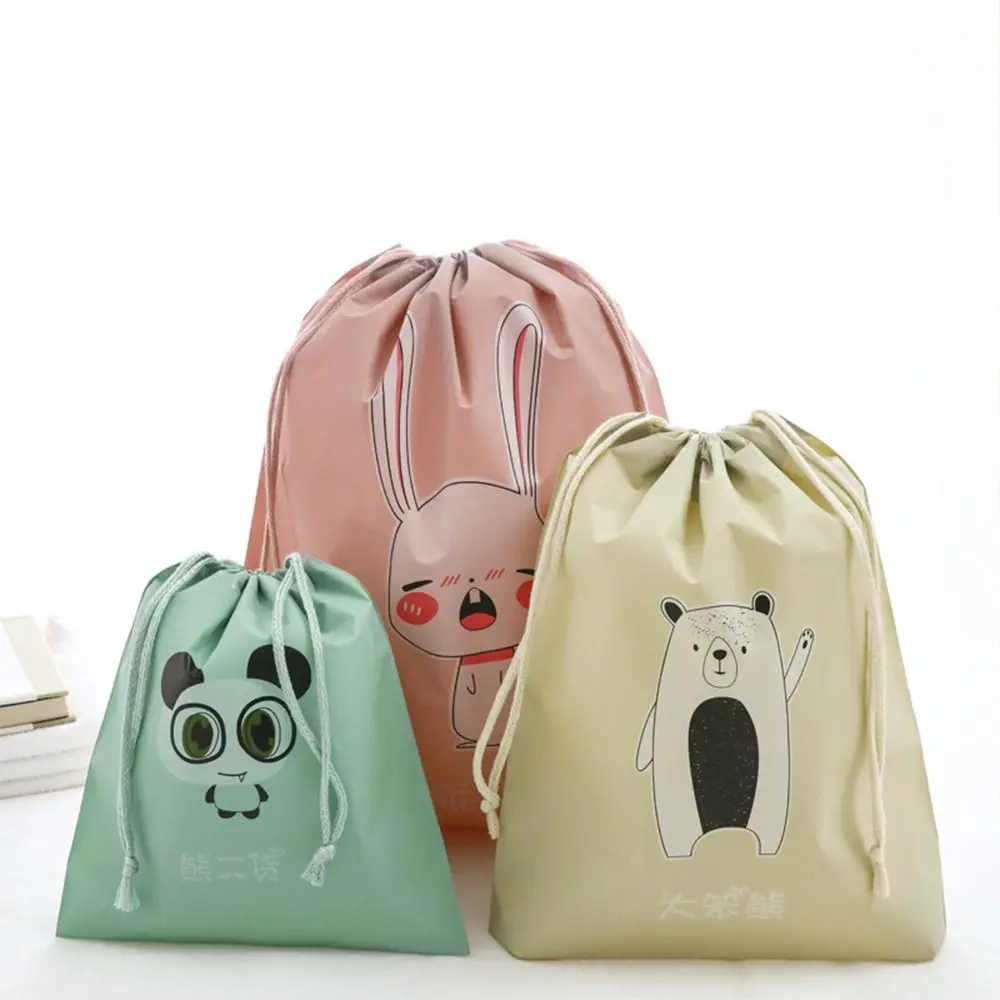 Creative Cartoon Shoes Storage Bags Dust-Proof Multi-size Travel Shoe Bag Transparent Waterproof Luggage Sorting Package Travel/Bussiness Trip