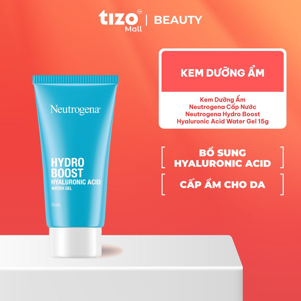 KEM DƯỠNG CẤP NƯỚC CHO DA DẦU 15G NEUTROGENA HYDRO BOOST HYALURONIC ACID WATER GEL 15G SIZE MINI TIỆN LỢI DƯỠNG ẨM DA