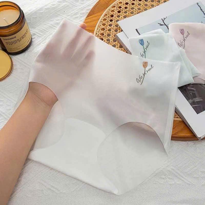 (Sét 10) Quần Lót Su Tàng Hình Hoa Tulip Không Viền, Cạp Cao,Mỏng Nhẹ, Kháng Khuẩn Nữ Quần Lót Women 3