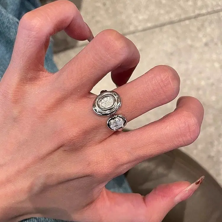 Vintage Silver Coin Ring for Women, Antique Style, Finger Ring, Light Luxury, High-end Feel, Unique Ring Accessory