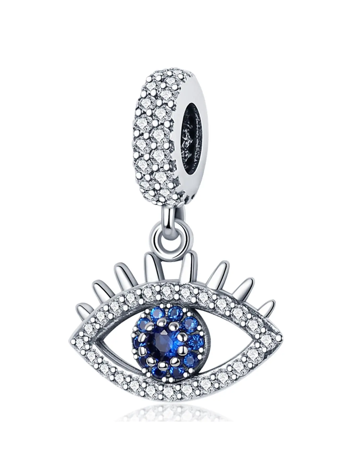 Eye Design Pendant, Rhinestone Decorated Pendant for Bracelet & Necklace, Fashion Accessories for Women & Girls, Trendy All-match & Exquisite Jewelry for Birthday Gift