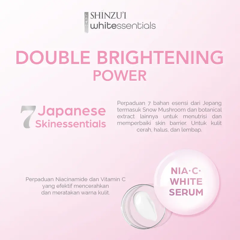 Shinzui Whitessentials Brightening Serum Sunscreen SPF 35 PA +++ 30 ml Skincare Facial Wajah 4
