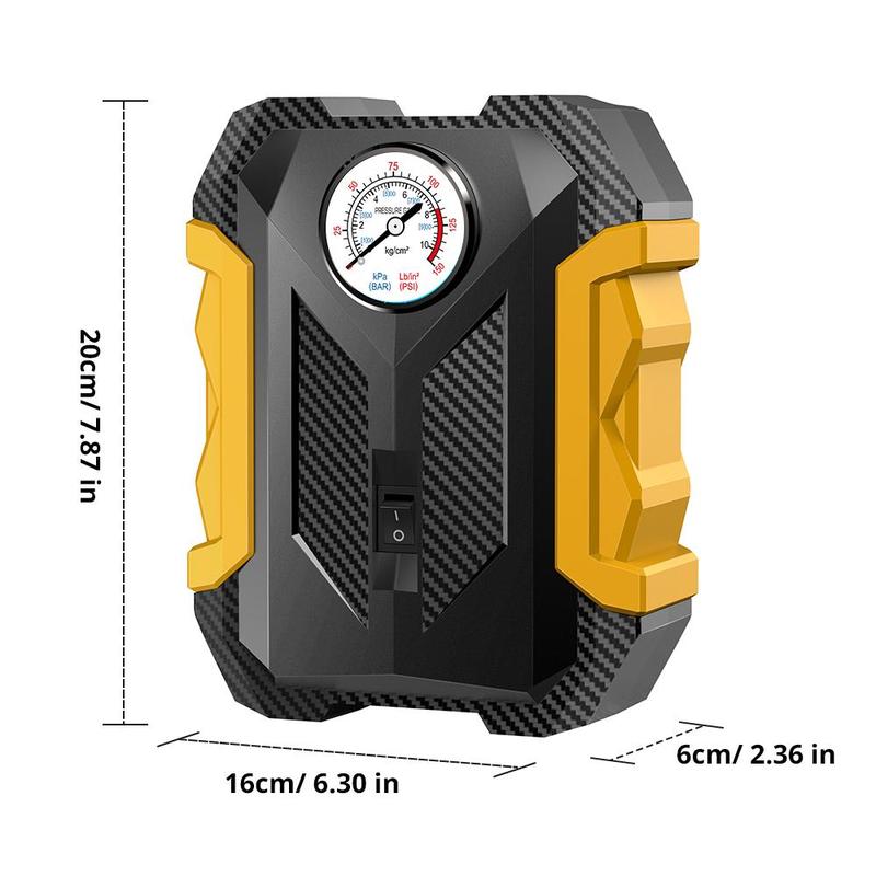 Product Introduction of Carsun Car Air Pump, 12V 150PSI Portable Car Tire Inflator with LED Light, Car Tire Inflation Tool, Professional Car Repair Tool 1