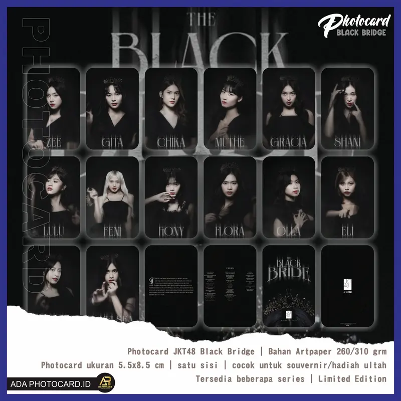 Photocard JKT48 The Black Bride isi 50 Pcs (Bonus Stiker dan Inner Slevee) Unofficial/fanmade 3