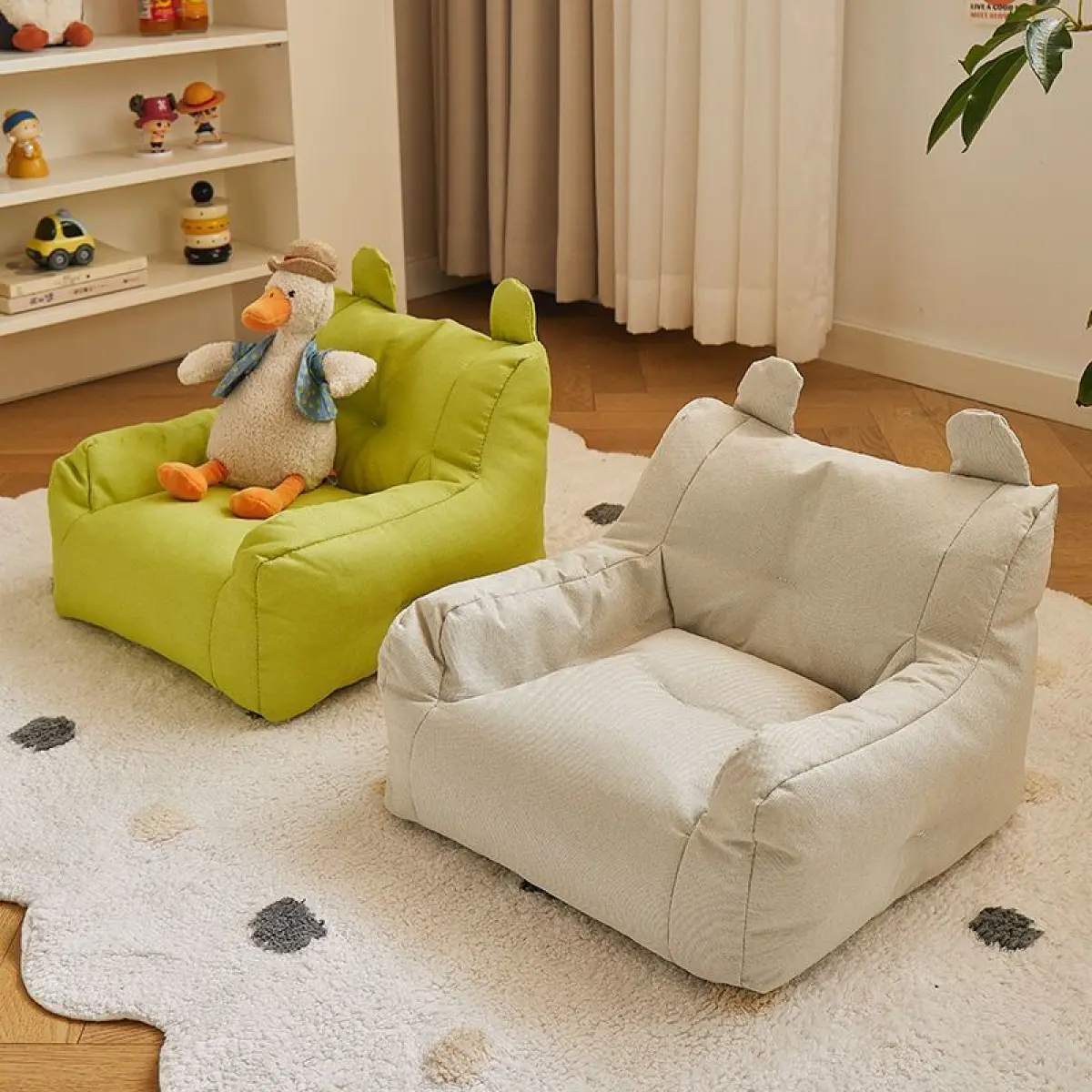 Car Child Seat Infant Sofa Put It On The Carpet To Prevent Falls Cartoon Simple Soft Backrest Chair Couch Family Children'S Soft Chair Sofa Preventing Fear Provides Security