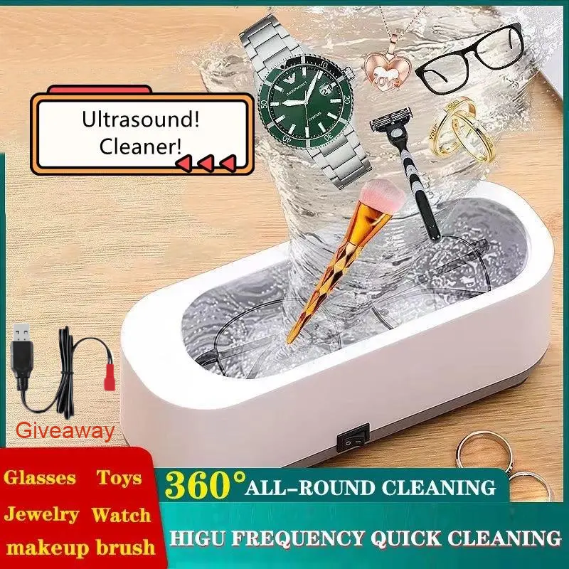 45000Hz Ultrasonic Cleaning Machine Multifunctional High Frequency Vibration Wash Cleaner Jewelry Glasses Watch Dentures Cleaner