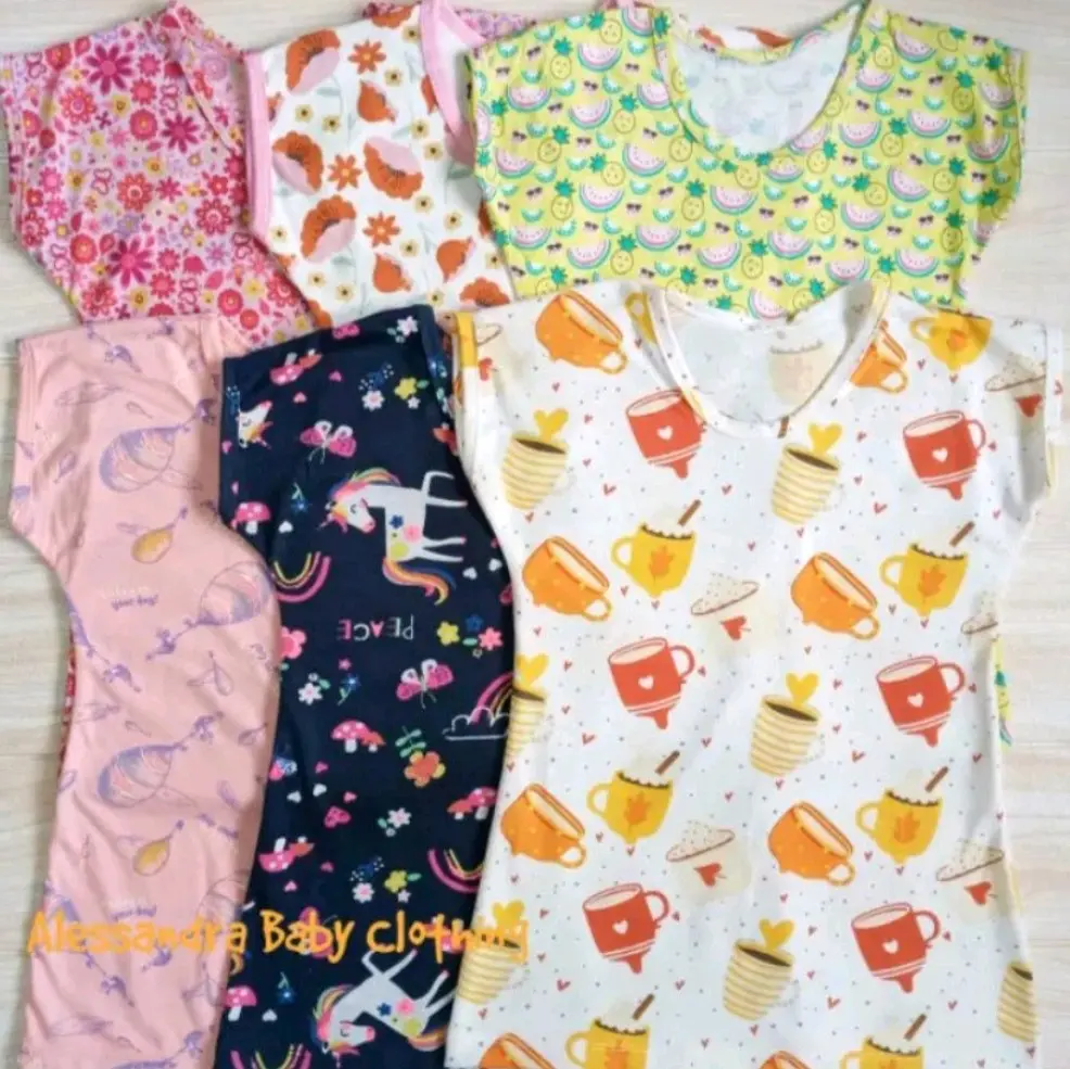 tshit blouse printed for girls 6pcs/3pcs kids cotton sky s bundle