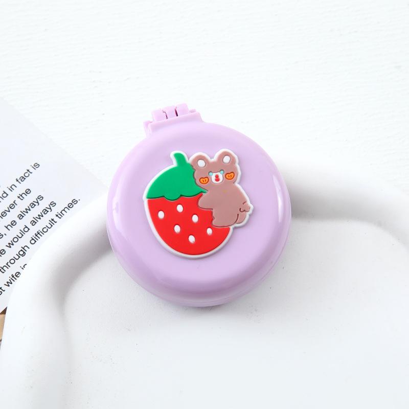Gương lược mini cute trải đầu massage cầm tay gấp gọn bỏ túi tiện lợi 6