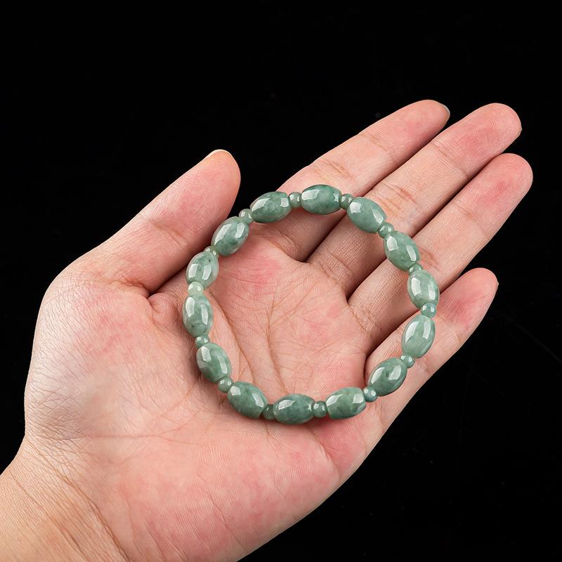 Genuine natural A goods jade road Lutong bracelet bean seed jade bucket bead string high-grade women's hand jewelry 3