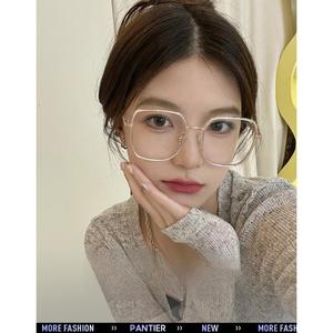 Kính Cận Thị, Đổi Màu Cảm Quang Chống Ánh Sáng Xanh, Gọng Kim Loại, Không Cần Trang Điểm, Mặt Mỏng, Thời Trang, Không Độ, Thích Hợp Để Chống Ánh Sáng Xanh
