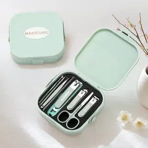 Sarben Set Manicure isi 8pcs - Gunting Kuku Ada Penampung Kuku - Set Gunting Kuku isi 8pcs Termasuk Box Tenteng