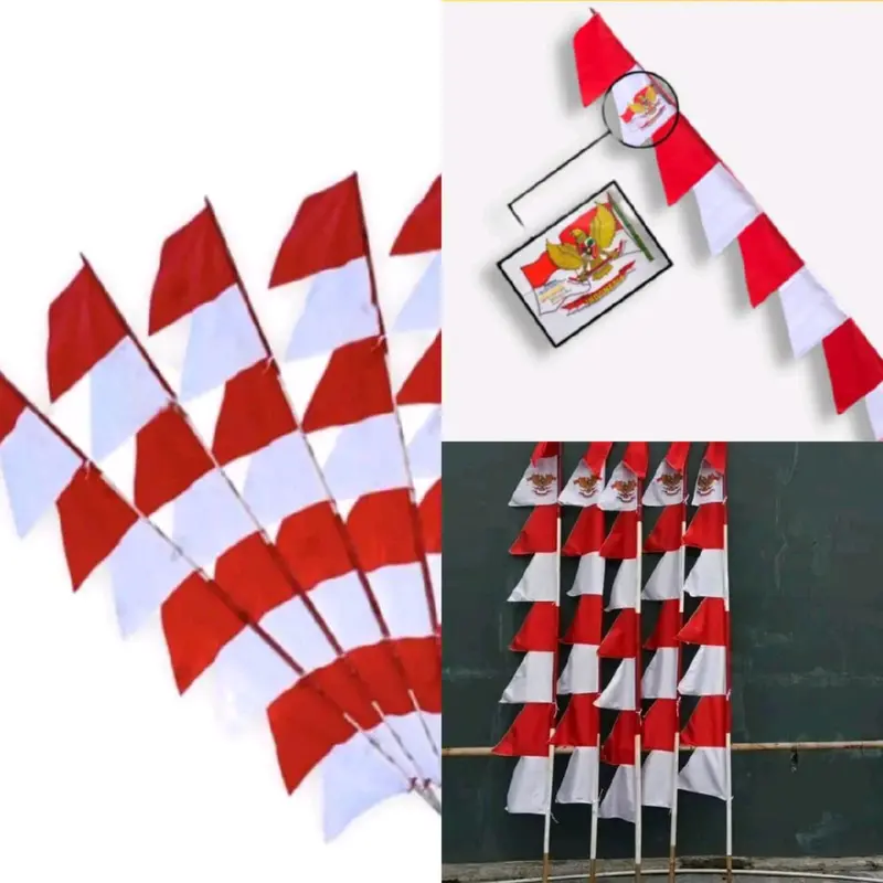 Umbul Umbul Gergaji 3 Meter / Umbul Umbul Bendera Indonesia Merah Putih / Umbul Umbul Merah Putih Garuda / Umbul Umbul Bendera Merah Putih Agustusan 0