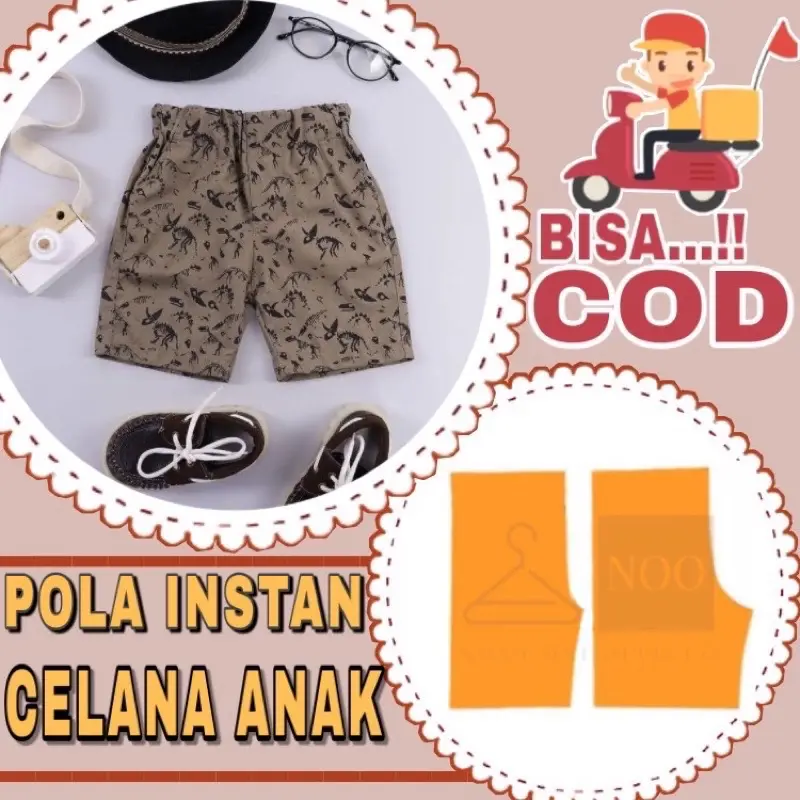 Pola Instan Celana Pendek Anak