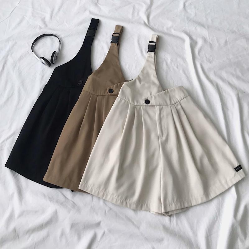 Yếm Quần Short Dây Quai Chéo Nữ JEMCLOSET Chất Liệu Kaki Mềm Phong Cách Hàn Quốc Pila 7209