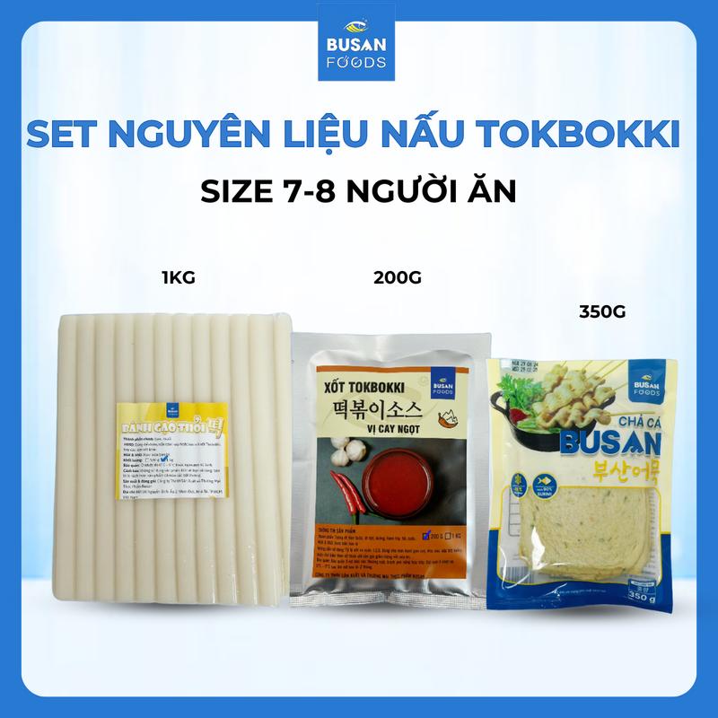 (KHÔNG GIAO MIỀN BẮC) Set Tokbokki Lớn Nguyên Liệu Nấu Tobokki Bánh Gạo Hàn Quốc - Busan Foods, Dày Thơm Ngon Dai Dẻo Chuẩn Vị Hàn Thức Ăn Tokbokki Food Ăn Vặt