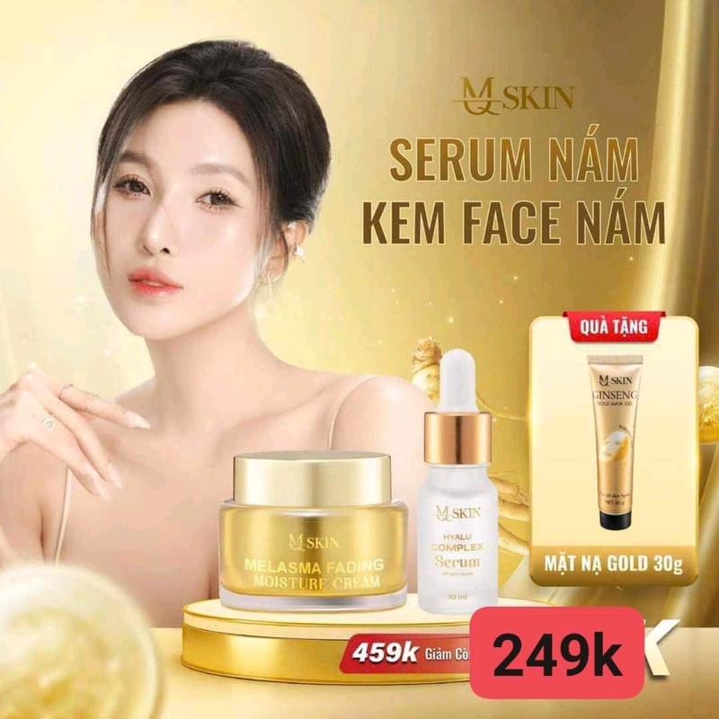 COMBO KEM CỐT NÁM MỚI + SERUM NÁM mới MQSKIN  HỖ TRỢ THÂM,  NÁM, TÀN NHAN , SẠM,  SKINCARE 3