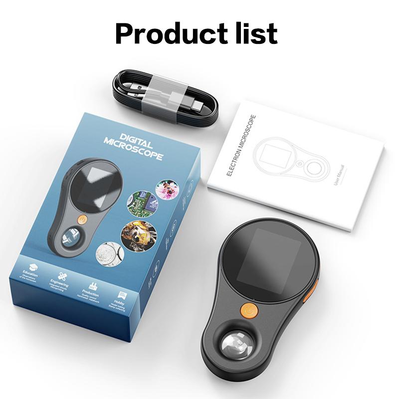 Product Introduction of Digital Handheld Microscope Magnifier For 500X Zoom Electronic Magnifying Glass 2 Million Pixels High Quality IPS Screen 32