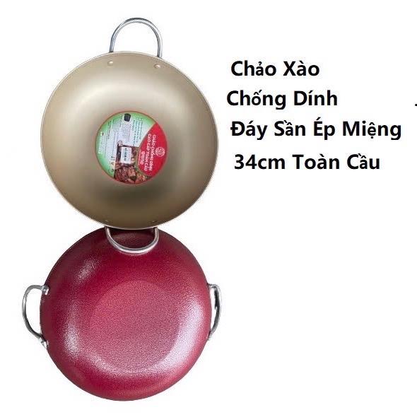 Chảo xào  chống dính  siez to 34 cm thiết kế  đẹp  phù  hợp  cho mọi gia đình