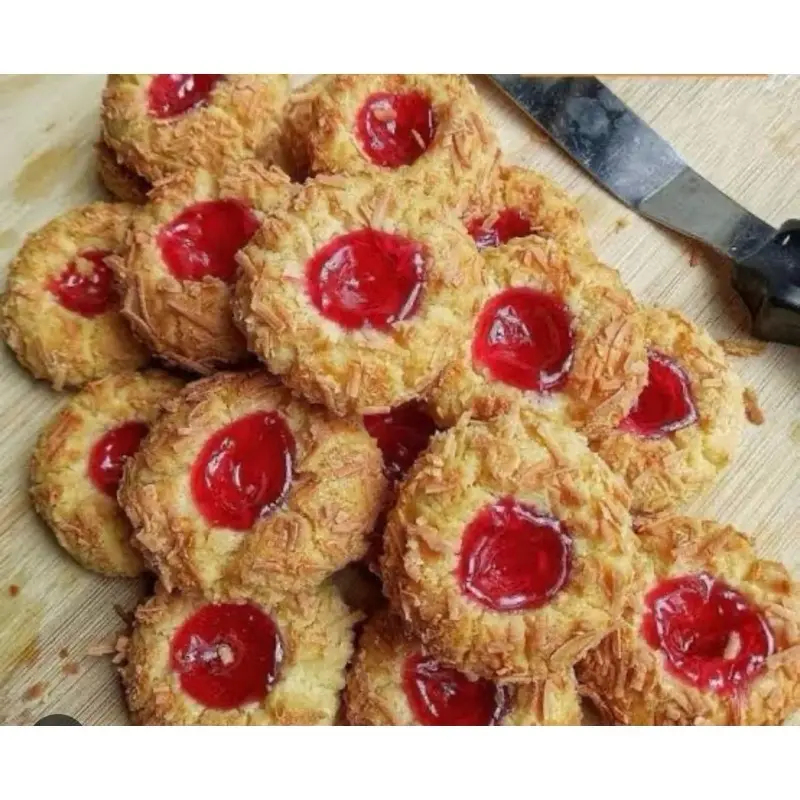 Thumbprint Strawberry Cookies 0