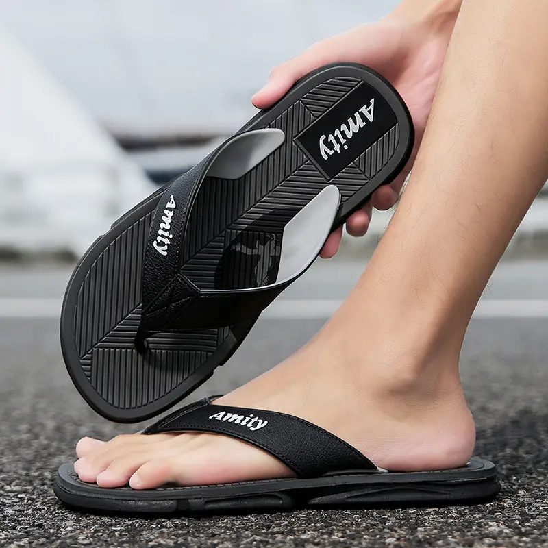 Factory Wholesale Flip-Flops Men's Summer Outdoor Fashion Home Outdoor Beach Soft Bottom Sandals Cross-Border Fashion in Stock