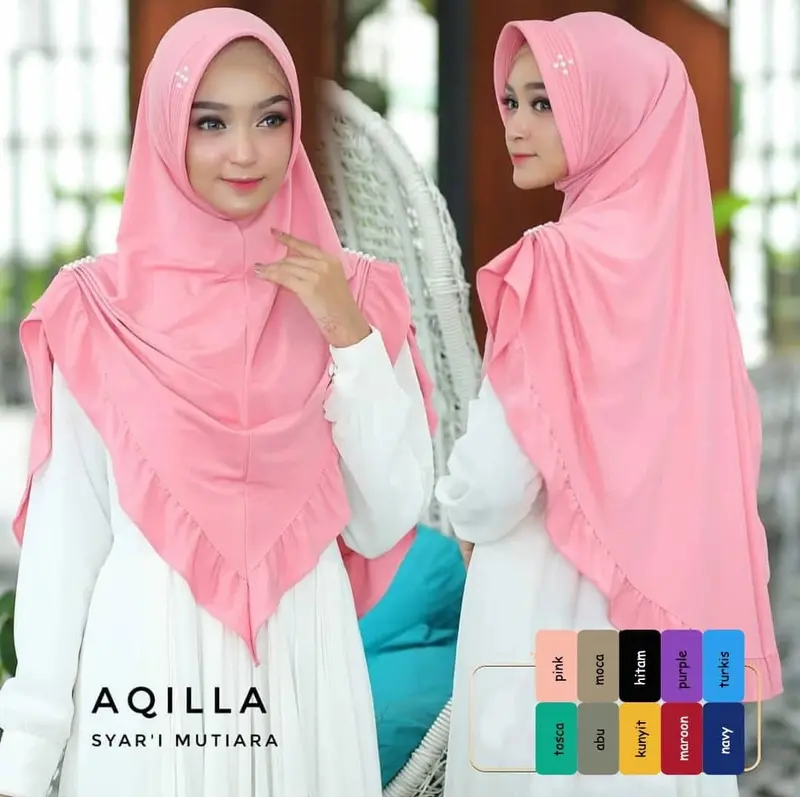 Aqila Syari Mutiara Khimar JilbabFashion JilbabMurah JilbabStyle 6