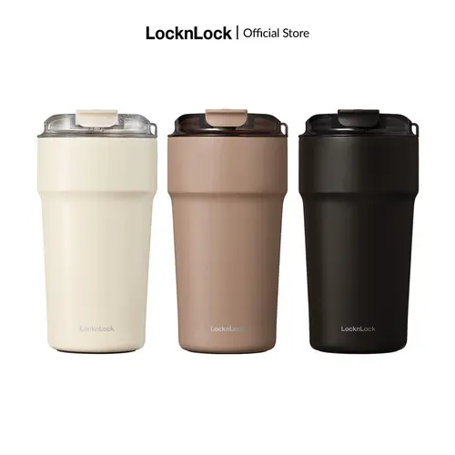 [LocknLock x Hannah] - Bình giữ nhiệt Metro Cafe Tumbler bằng thép không gỉ 304 phủ sứ; 2 size LHC4357 - 500ml; LHC4359 - 650ml