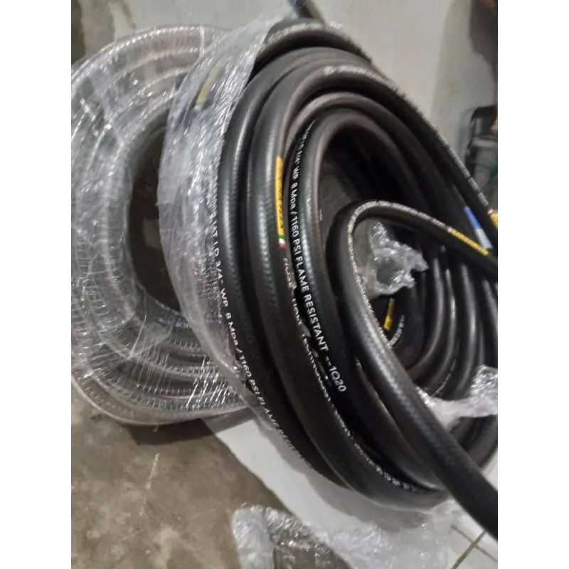 Selang Hitam Pom Mini Panjang 4 Meter Type R1 Kawat Baja Hose Swivel Press 3/4 Untuk Nozzle 2