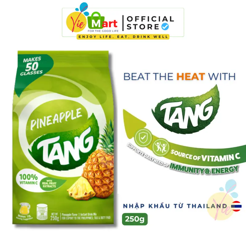 Bột TANG Hương Dứa Bổ Sung Vitamin C - Nhập Khẩu Thái Lan - 250g 0
