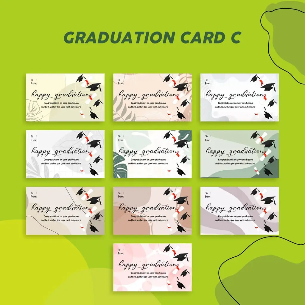 (GRADUATION CARD) UCAPAN WISUDA/ SELAMAT WISUDA KODE GC-C HARGA PER 25PCS