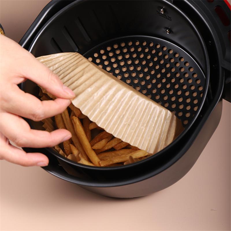 Product Introduction of Air Fryer Disposable Paper Liner Non-Stick Oil-proof Parchment Mat for Cooking Microwave Oven Sheets Special Baking BBQ Roasting 20