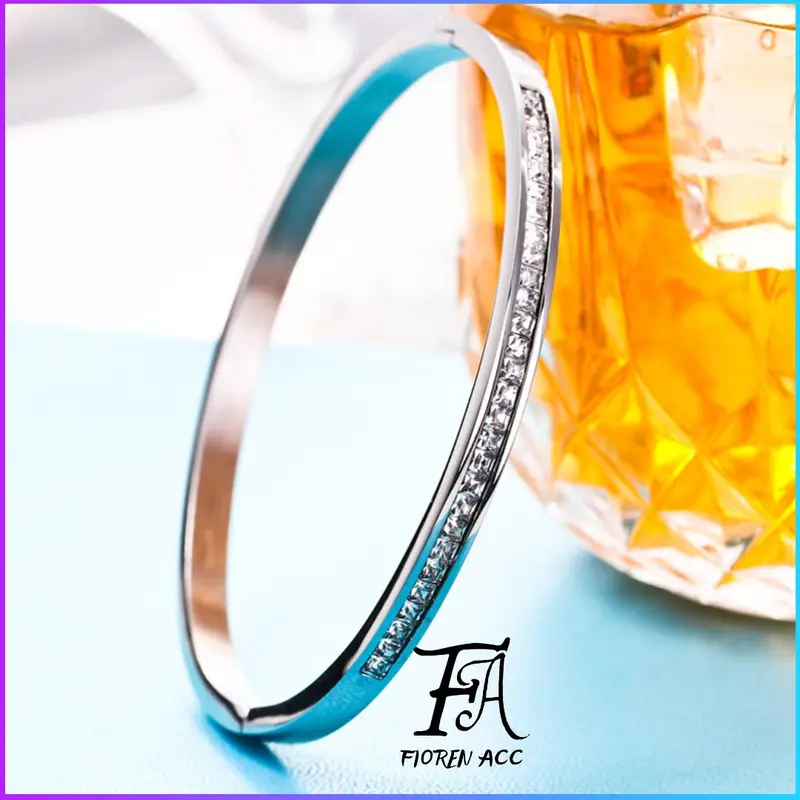 FA Gelang Bangle Klasik Gelang Wanita Titanium YMC-S030 8