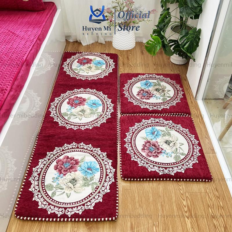 Bộ Thảm Trải Ghế Gỗ Cao Cấp Đệm Ghế Sofa Độ Dày 2-3cm Vỏ Tháo Rời Nhiều Kích Thước