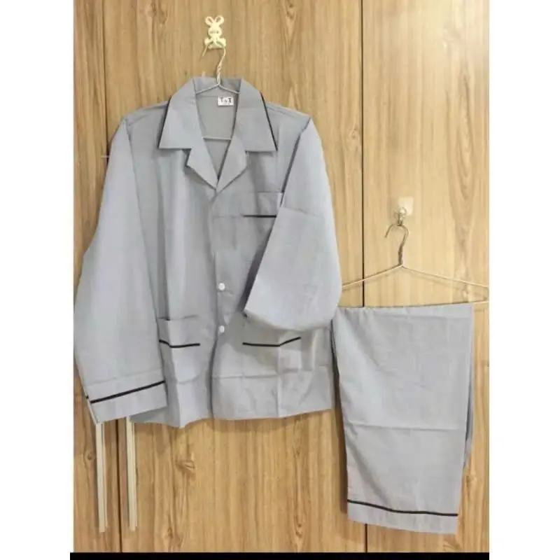 (1 màu Tây dài)Đồ bộ pijama nam trung niên cao cấp màu trơn chất vải kate thoáng mát  Có Túi 2