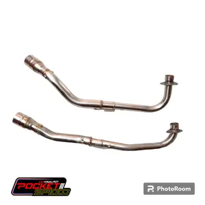 pipa leher Jupiter Vega Crypton Kharisma Blade All Bebek Standar samping & Kolong 110-125cc Inlet 50mm & 38mm Full Stainles