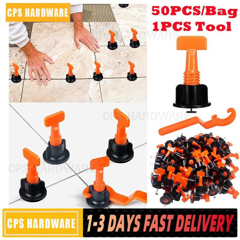 50pcs/set Tile Level Level Wedge Tile Spacer System Level Locator ...