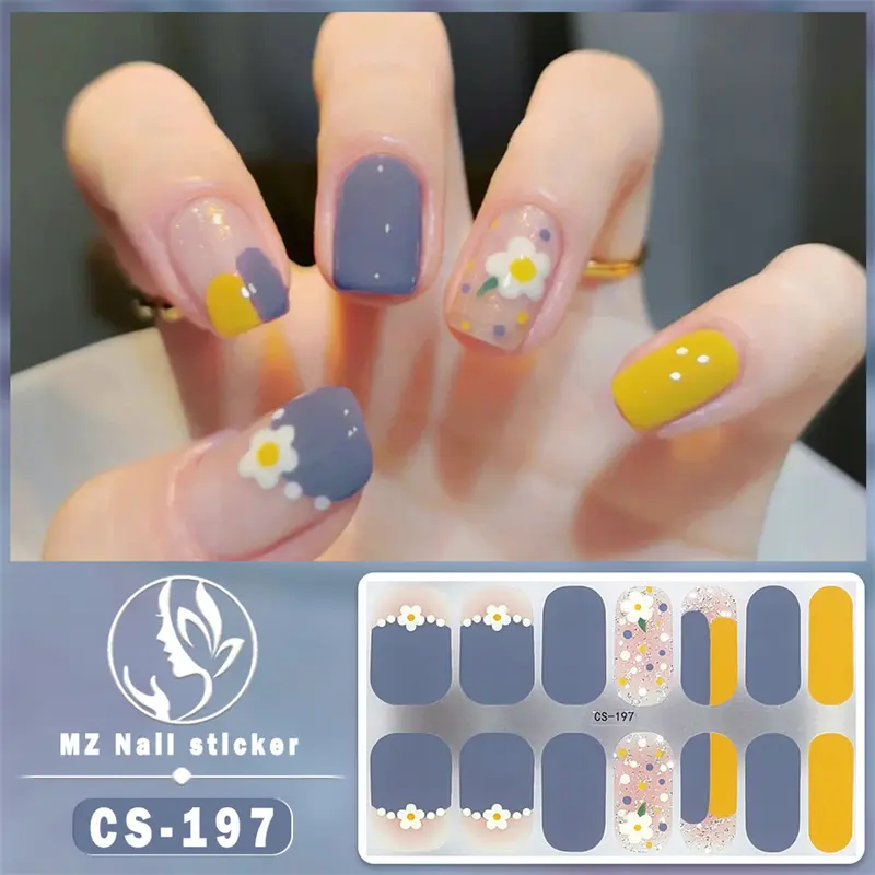 Miếng Dán Móng Tay Keo Không Nướng Chống Thấm Nước CS, Phong Cách Nhật Bản Và Hàn Quốc, Giấy Dán Móng Tay Mùa Xuân Và Mùa Hè Đầy Đủ, [Thanh Toán Khi Nhận Hàng] 8