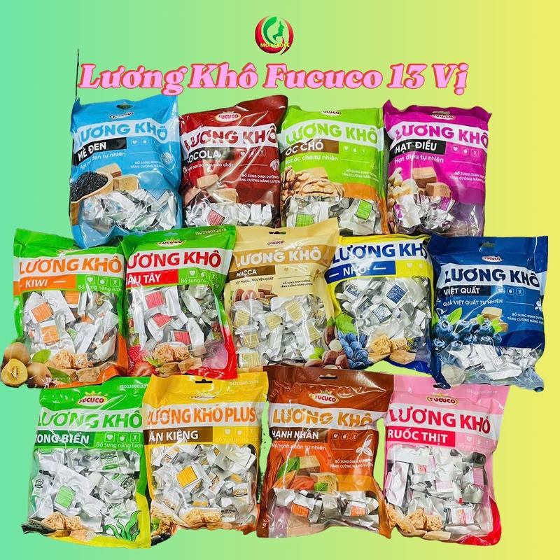 Combo 2 Túi Lương Khô Mini Hạt Dinh Dưỡng Fucuco Ngon, Tiện Lợi (Mỗi Túi 370g) Snack Food Thức Ăn Ăn Vặt Coffee Bánh Quy