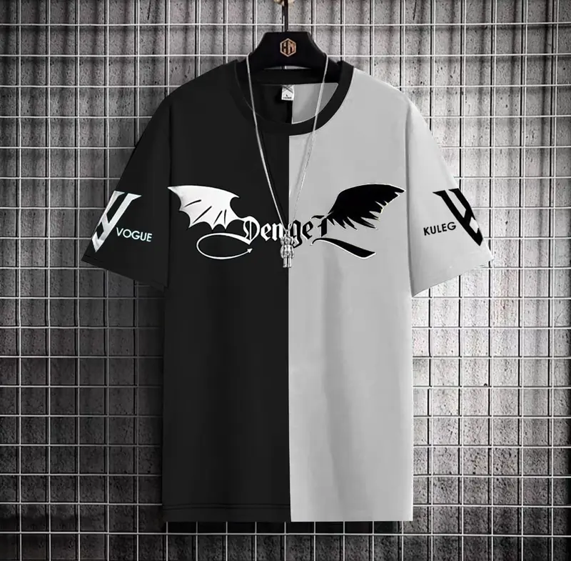 JAY-BAJU KAOS VOGUE LENGAN PENDEK-BAJU KAOS DISTRO MOTIF KOMBINASI KEREN-REAL PICT 2