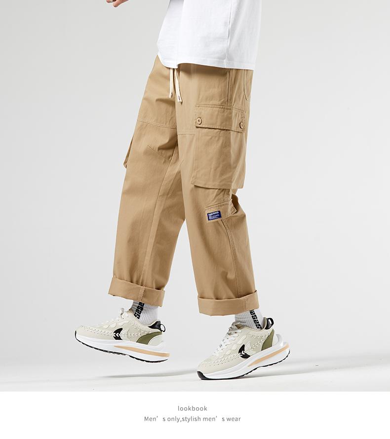 Product Introduction of 2025 Men's Work Pants, American Style, Loose Fit, Straight Cut, Easy to Match with Outfits, Summer INS Fashion Tide Handsome High Quality Man Clothing 6