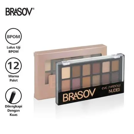 MURAH - BRASOV Eyeshadow Nude 12 Warna 0