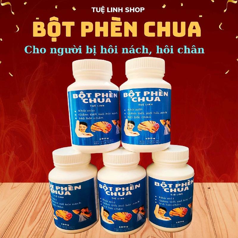  Bột phèn chua dùng cho người hôi nách hôi chân 