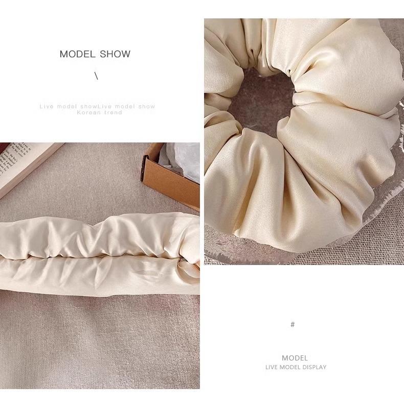 Product Introduction of Silk Soft Pillow Scrunchie for Women, Sleep Hair Accessory, Hair Tie, High-Grade Loose Hair Band, Hair Care Hair Rope 4