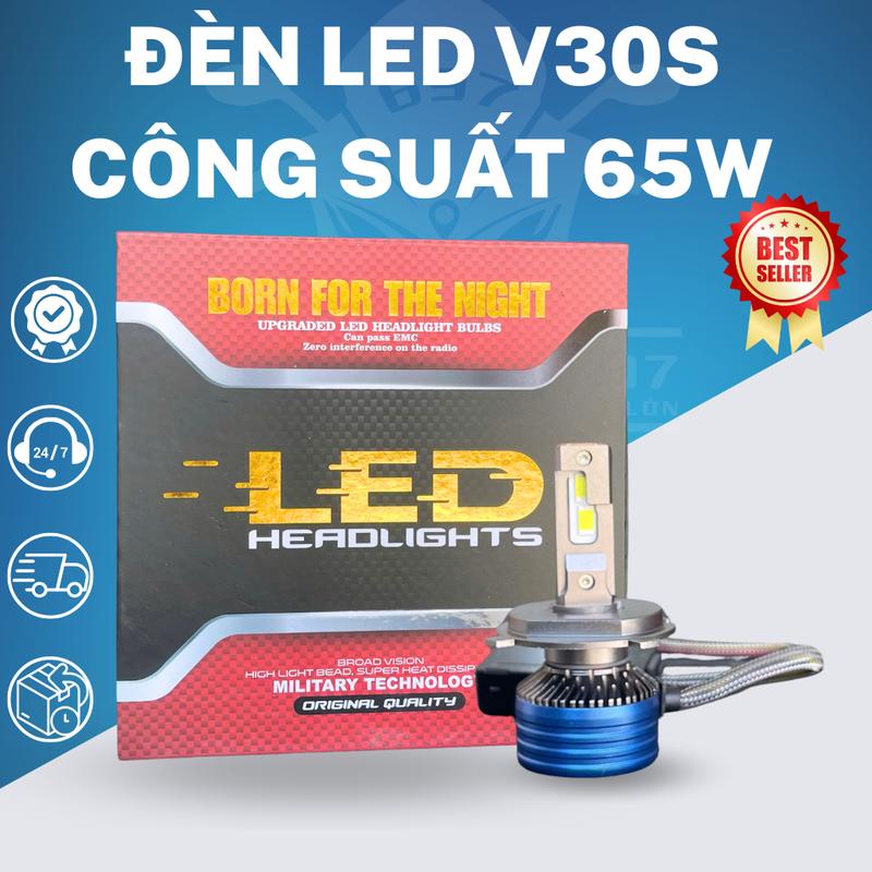 Đèn led pha ô tô xe máy V30S công suất 60W nhiệt màu 6000k bảo hành 12 tháng